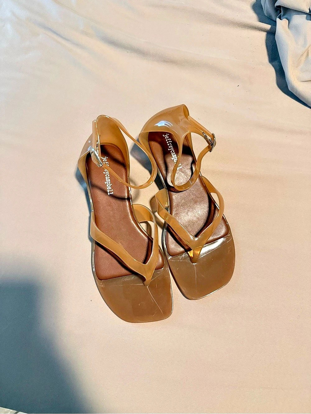 Jeffery Campbell Brown Jelly Kitten Heels